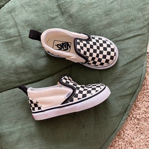 VANS checkered slip ons